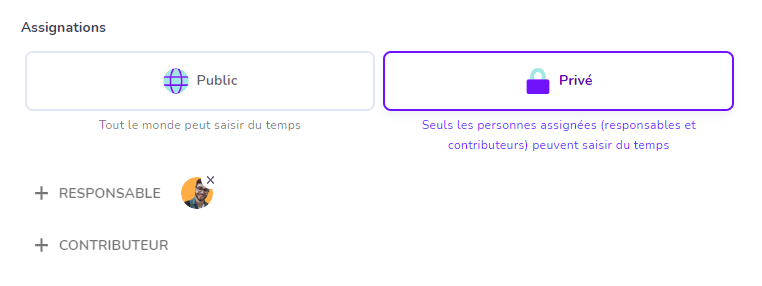 Assignations : modifier les assignations sur vos projets