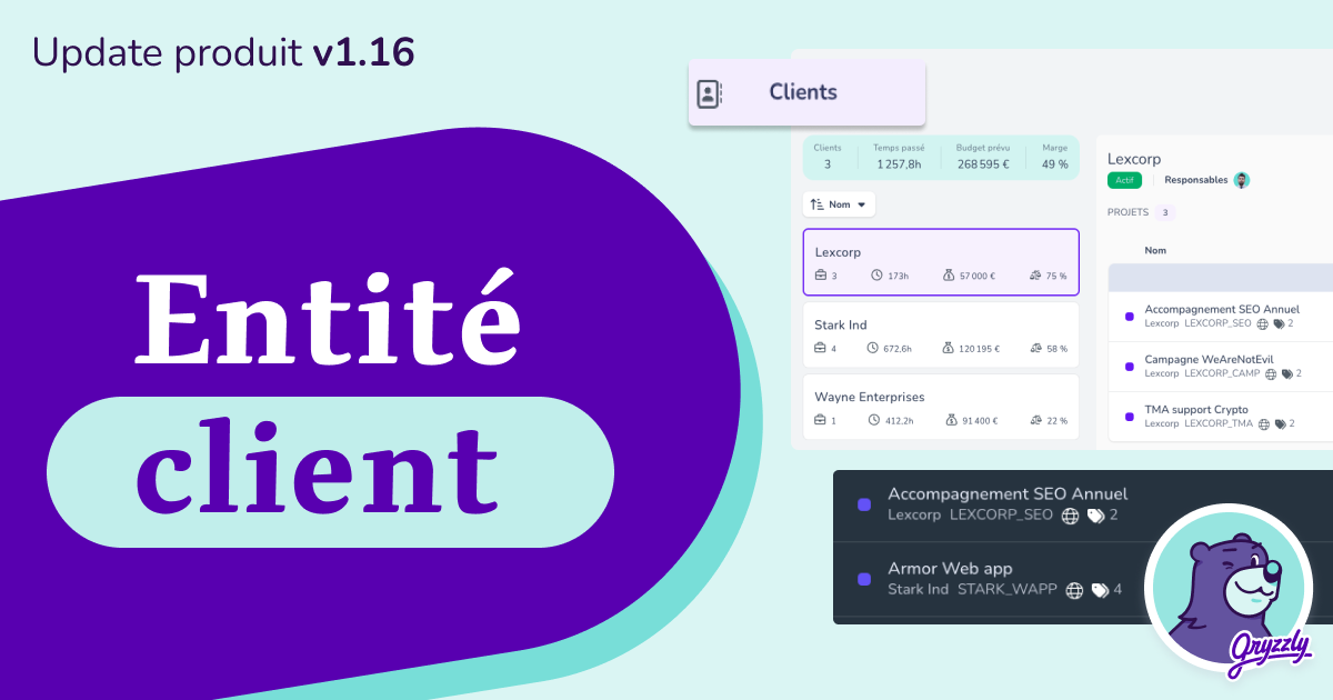 Update produit v1.16 - L'entité client