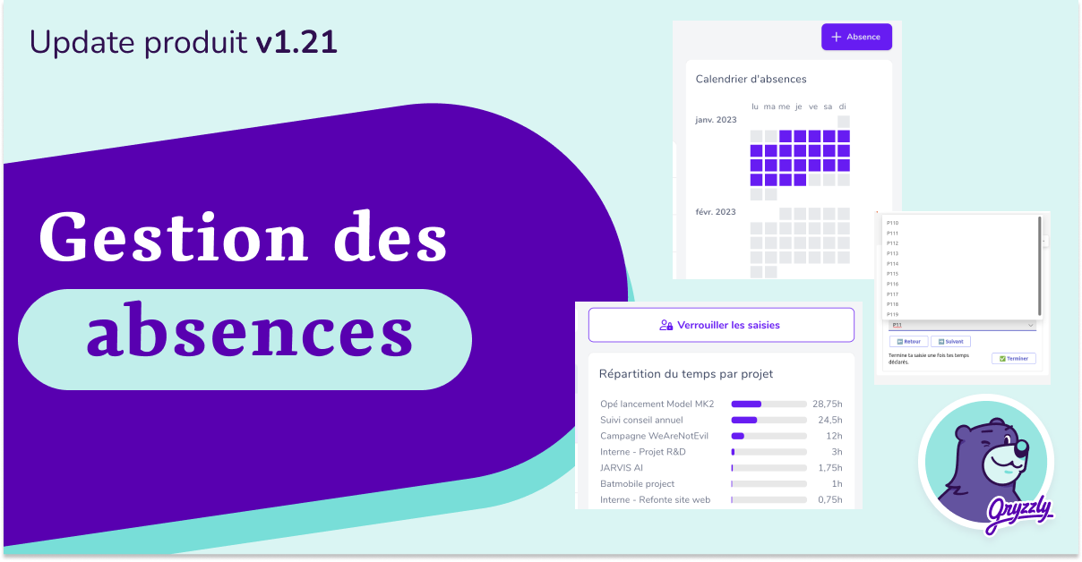 Update produit v1.21: La gestion des absences