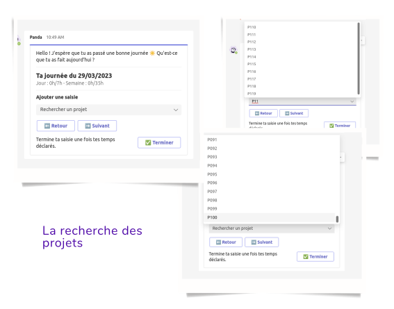 La recherche de projet sur Teams & Slack