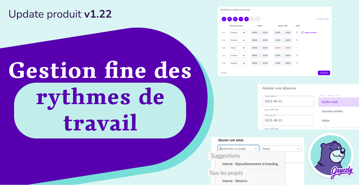 Update produit v1.22: La gestion des absences