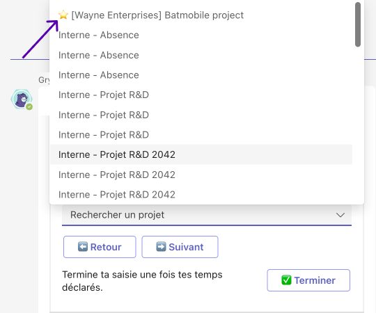 Suggestions de saisies v2