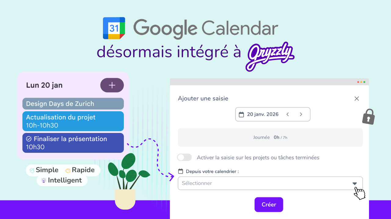 Google Calendar est désormais intégré à Gryzzly