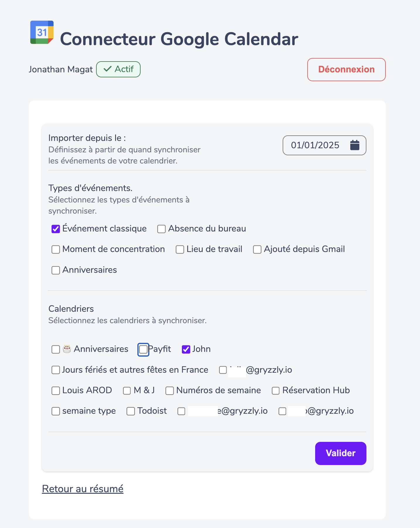 Personnaliser vos typologies d'événement