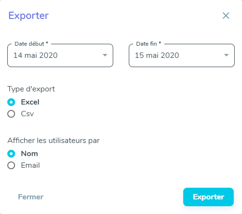 exportez vos projets