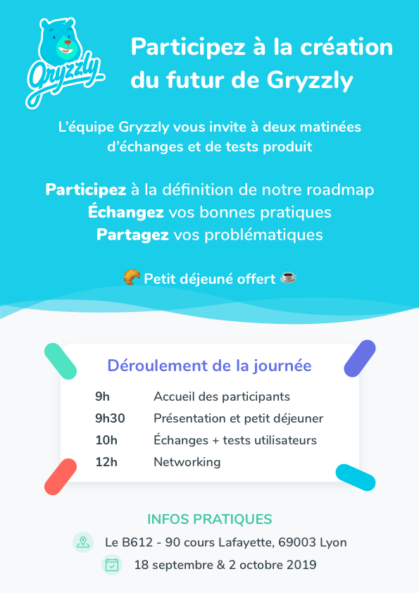 Participez au User Group Gryzzly