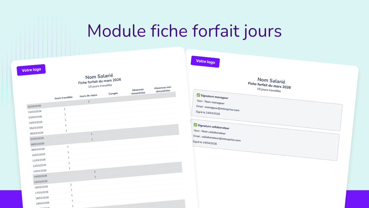 Module : Automatisez votre suivi des forfaits jours