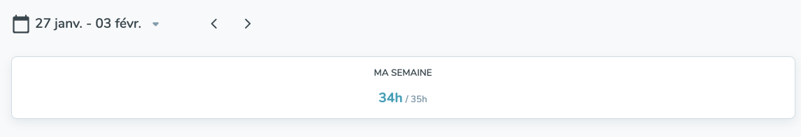 Saisie des heures à la semaine dans le dashboard