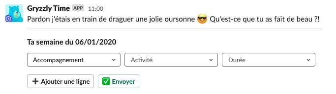 Rappel hebdomadaire dans le bot