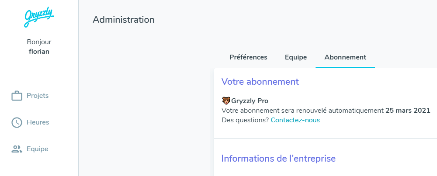 Modules et abonnement