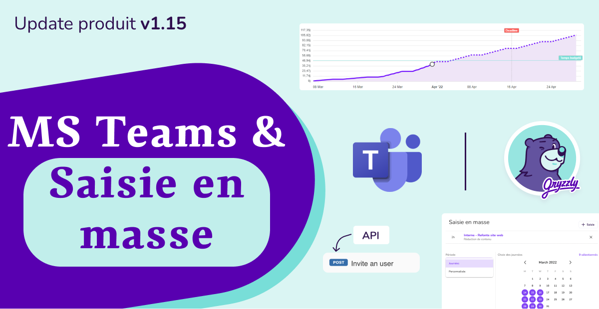 Update produit v1.15 : MS Teams et saisie en masse