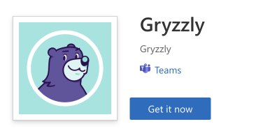 gryzzly dans le store teams