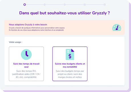 La pre configuration de son espace Gryzzly