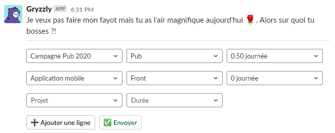 suppression de saisie chatbot dans Gryzzly