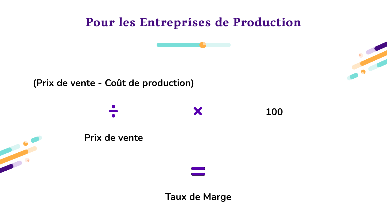 Calcul taux de marge pour les entreprises de production