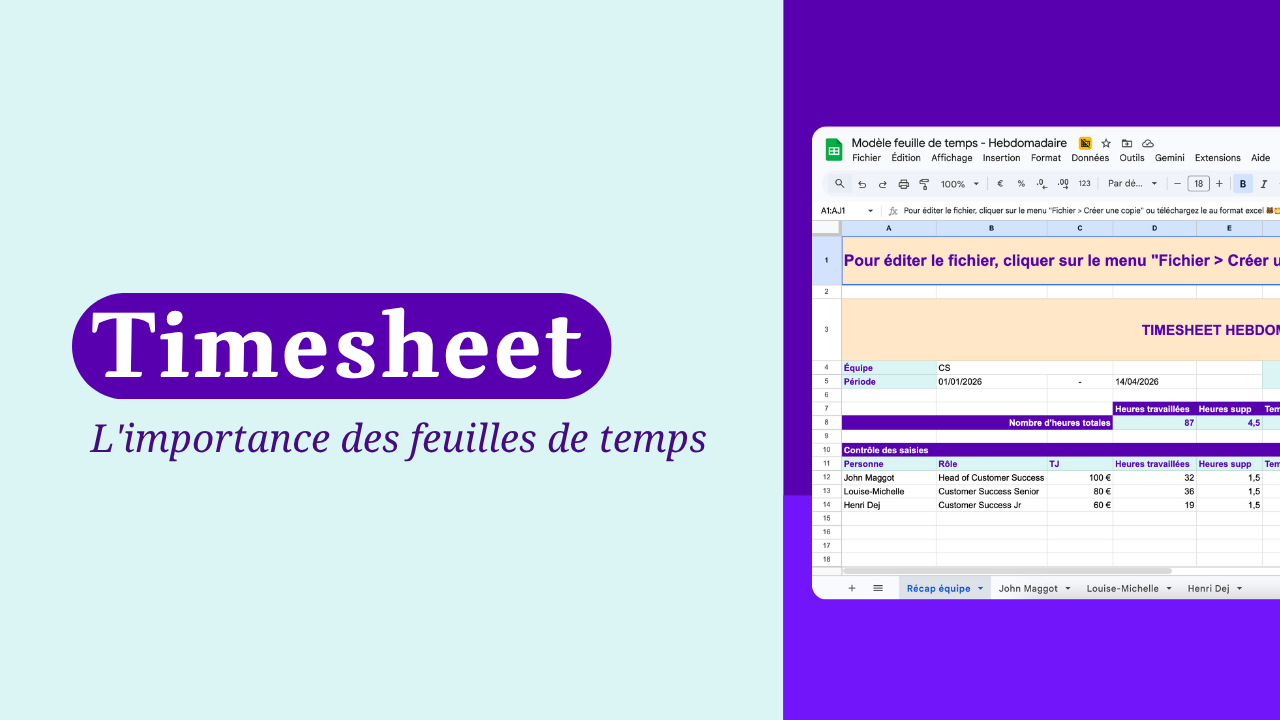 Timesheet : l'importance des feuilles de temps