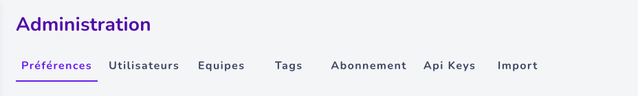 Changement de l'affichage des menus