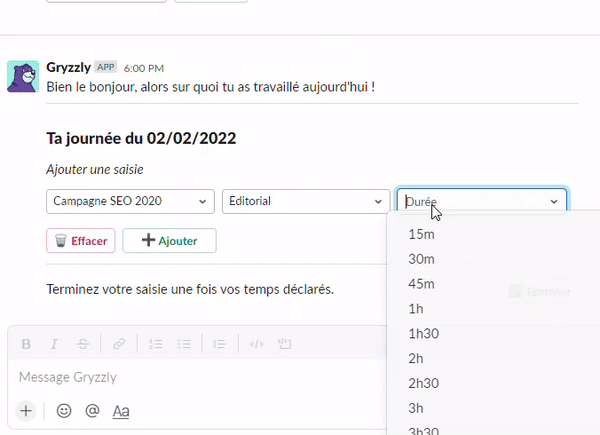 Nouveaux messages sur le Chatbot