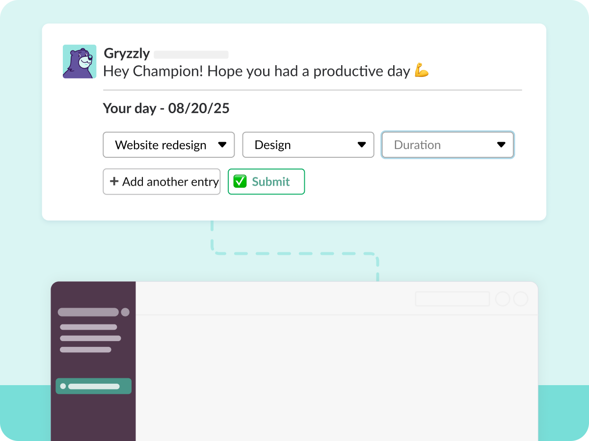 Time logging in Slack