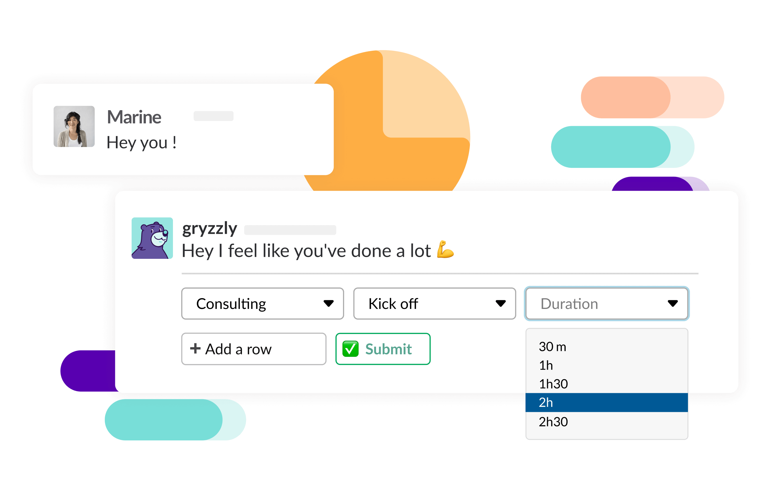 Chatbot Slack and Teams - Manage your projects by time