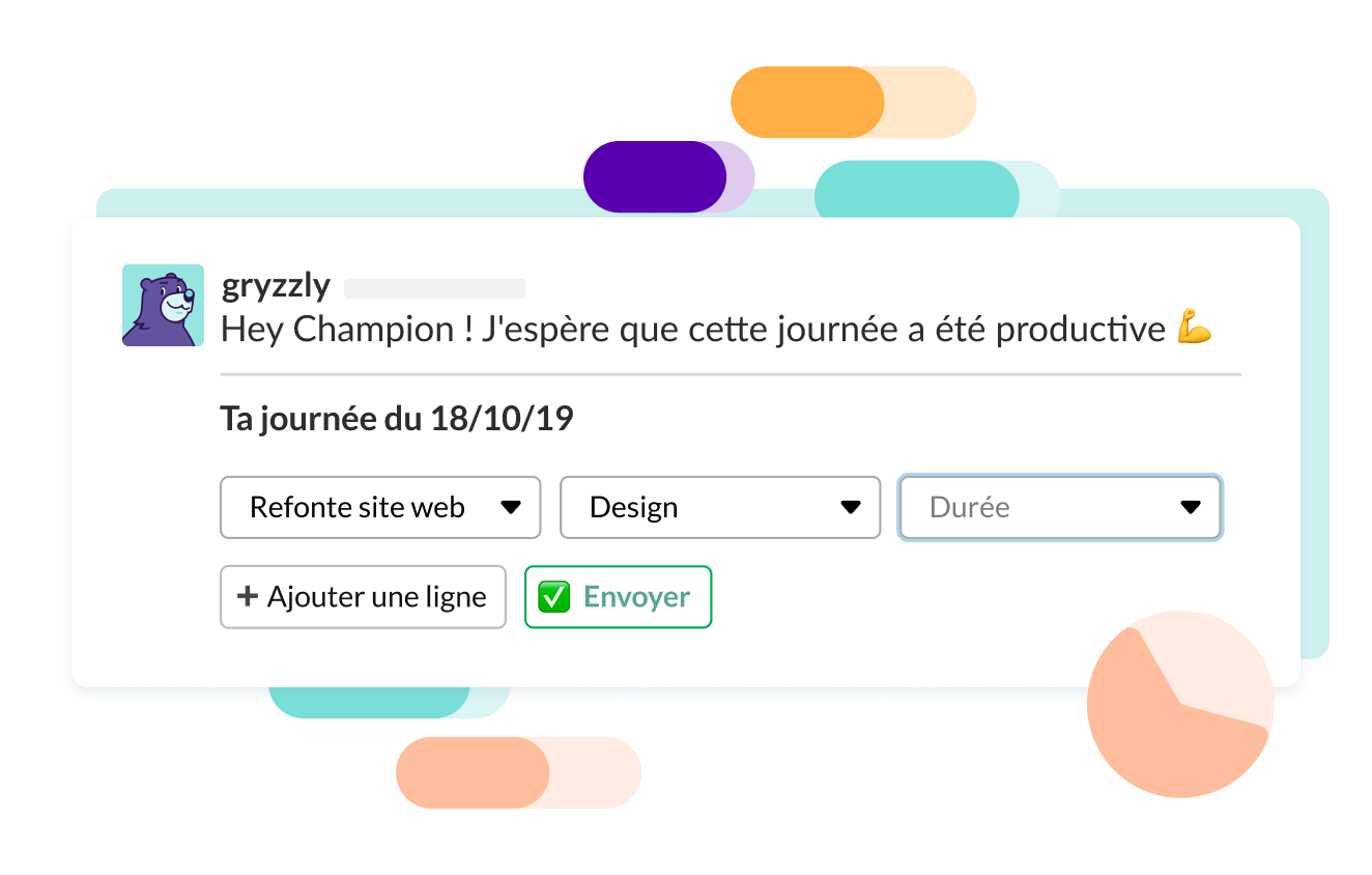 Récoltez vos temps depuis Slack ou Teams