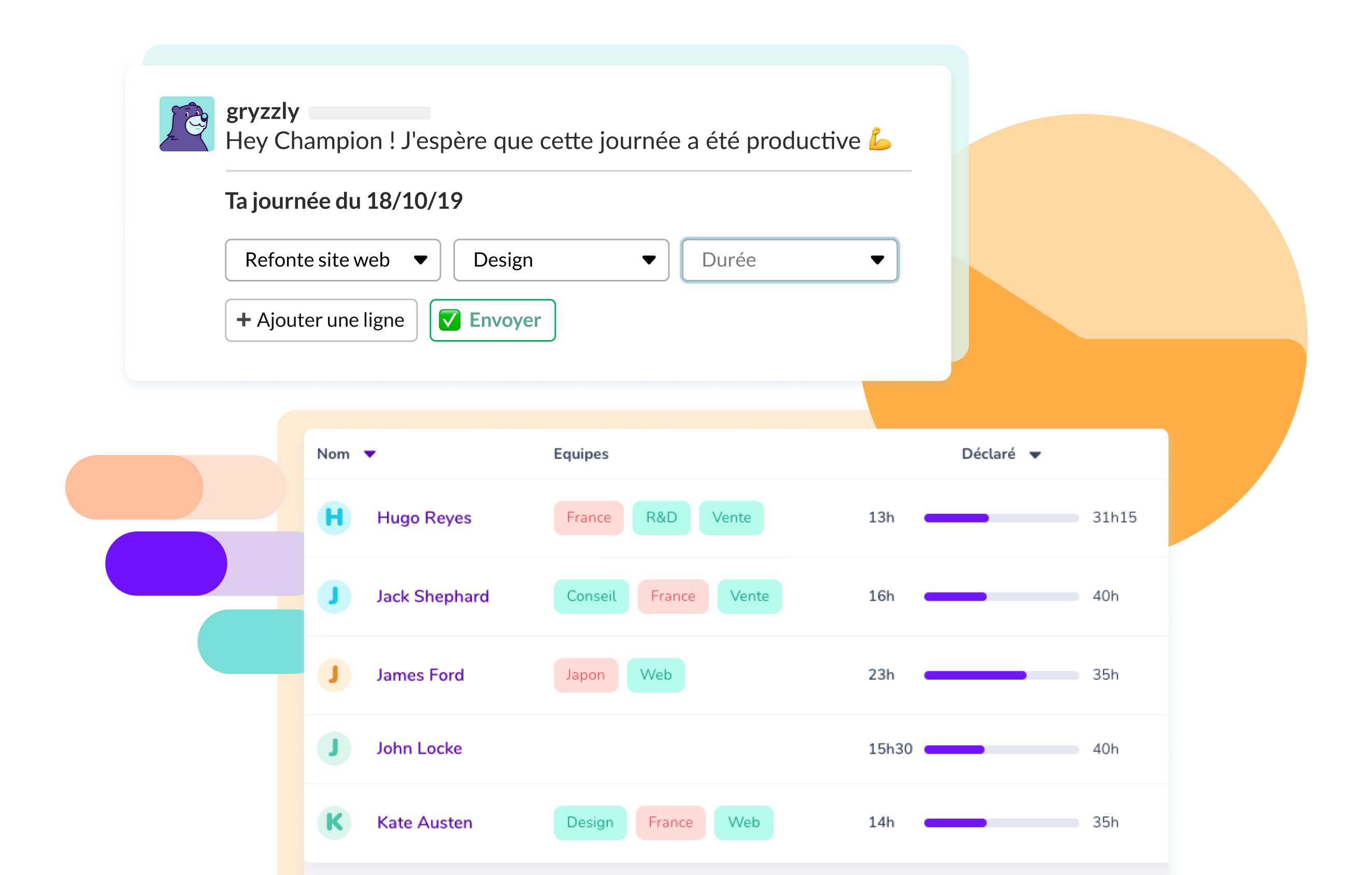 Collectez les temps passés sur vos projets