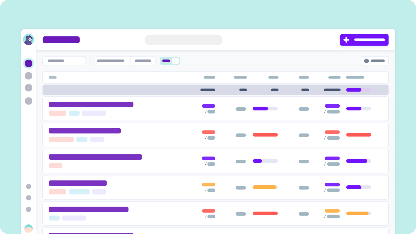 Illustration of a Gryzzly dashboard